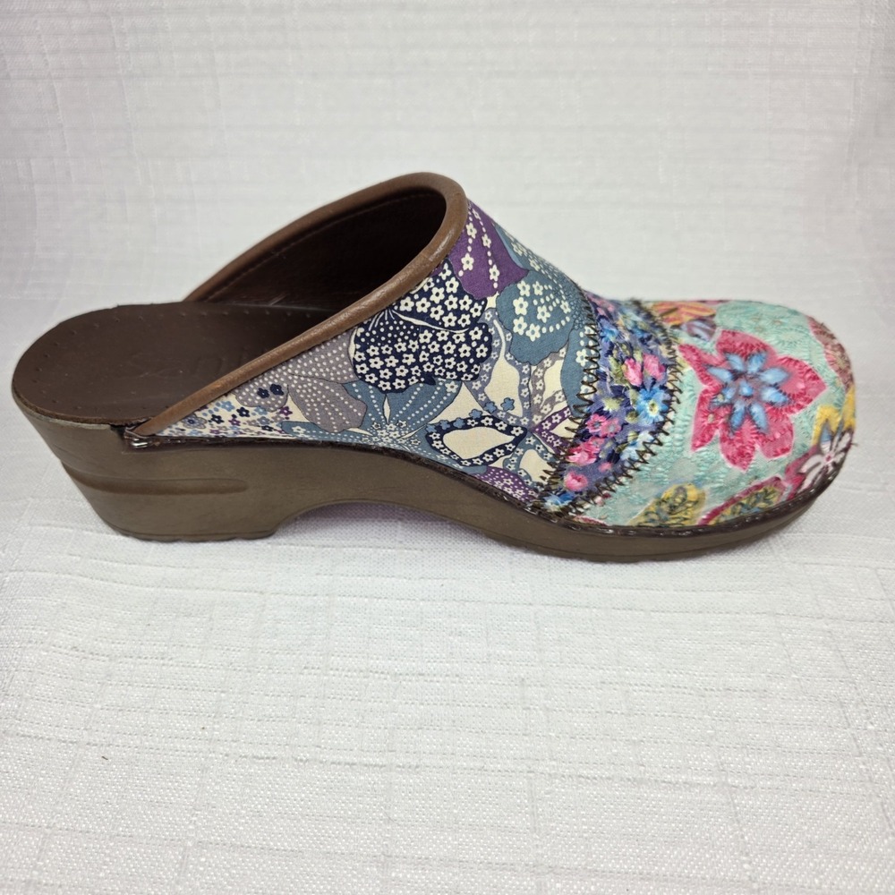 Sanita Quilt Patchwork Clogs Women's EU 36 US 6 Floral Tapestry Cottagecore Boho - Picture 6 of 11